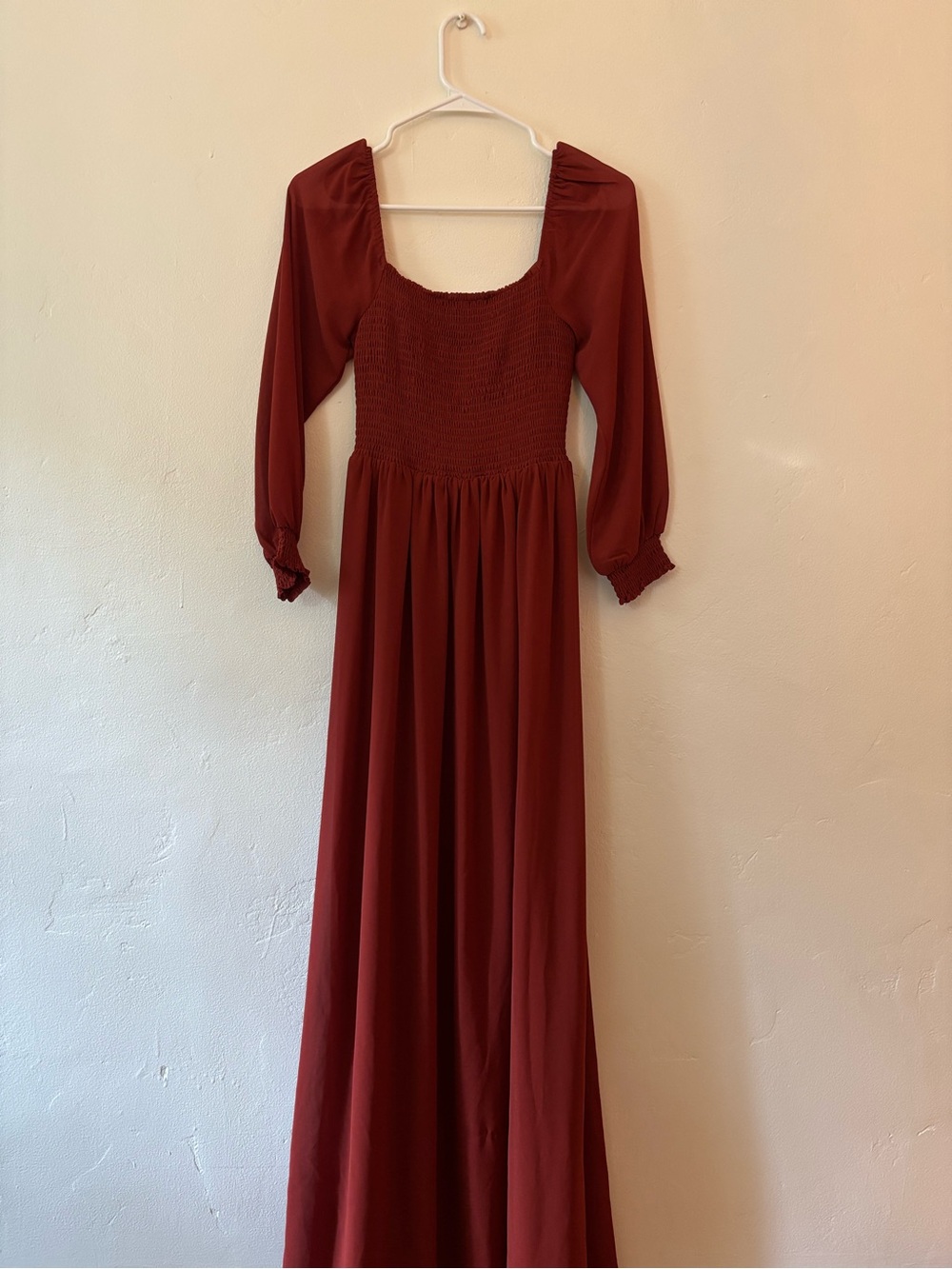 Baltic Born NWT Long Sleeve Rust Orange Maxi Dress - Picture 3 of 3